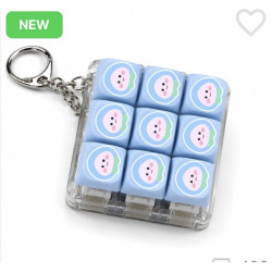 Оптом Dumpling Keycap Clicker Брелок-Кликер светящийся Дамплинг Антистресс 9 Кнопок