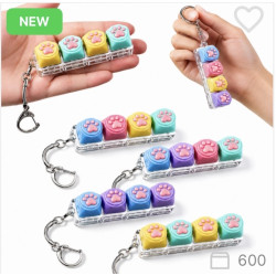 Grape Keycap Clicker Брелок-Кликер Лапка Антистресс 4 кнопки