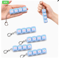 Светящийся Peach Face Keycap Clicker Брелок-Кликер Антистресс 4 Кнопки