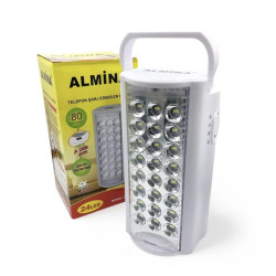 Оптом Акумуляторний ліхтар Almina 24 LED 2606L Білий переносний з Power Bank аварійна лампа