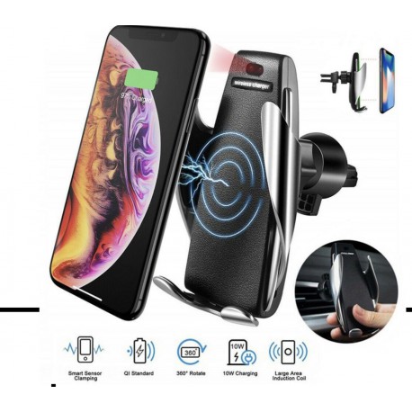 Автомобильный держатель сенсорный Penguin Smart Sensor S5 QI c беспроводной зарядкой 10w Black датчик движения