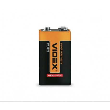 Videx Батарейка солевая Videx 6F22/9V (Крона) 24 шт в блоке