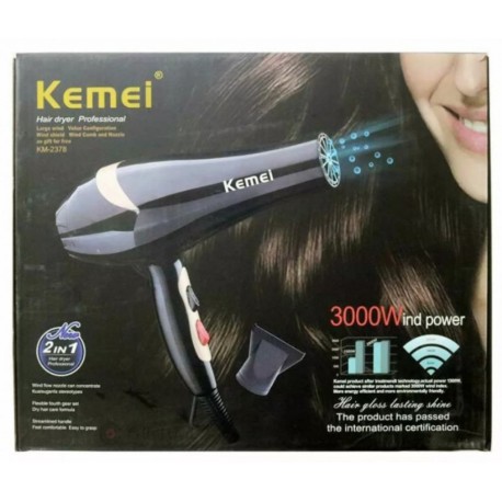 Фен для волос Kemei KM-2378 3000W с ионизацией № 681