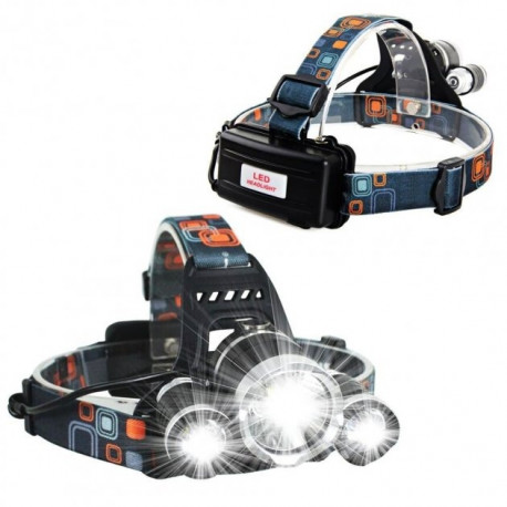 Фонарь налобный VHG RJ-3000 CREE T6 на 3 LED лампы Black/Gray