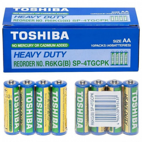 Батарейка TOSHIBA солевая AAA R6 пальчик