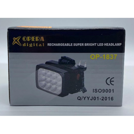 налобный фонарик (OPERA digital) OP1837 12LED (120шт)
