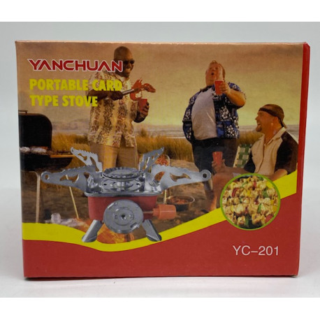 Газовая горелка портативная с ветрозащитой Portable Gas Ballon Stove YC202 / ART5000 (50шт)
