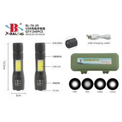 Фонарь ручной (Bailong) X-BAIL BL-T6-29 (USB micro charge) (240шт)