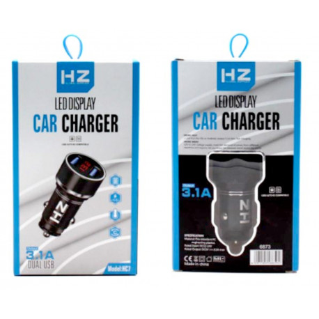 Зарядка Адаптер CAR USB HC7 (Вольтметр-3.1) HZ Global Supplier (200шт)