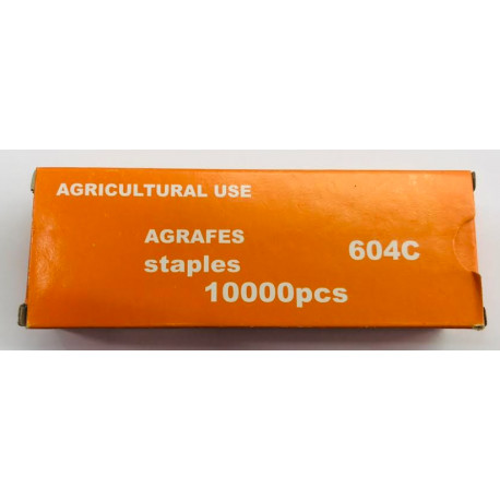 Скобы для агростеплера (тапенера) пачка 10000 шт / Tape Tool PIN (604C) / ART-0419 (50шт)
