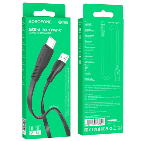 Кабель Type-C BOROFONE BX85 (черный) (360шт)