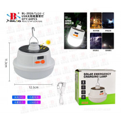 Лампа для кемпинга X-BAIL BL2026 SOLAR / Emergency Charging Camping Bulb (60шт)