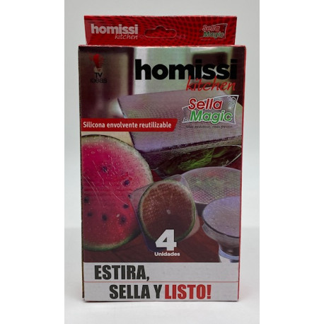 Силиконовые пленки-крышки Silicon SELLA MAGIC (Homiss Kitchen) / (набор из 4) / ART-0413 (20шт)