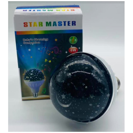 Лампа проектор звездного неба на патрон E27 Star Master Bulb 601-HX 6Вт (Новогодний свет) (50шт)