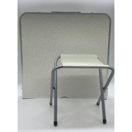 Стол для пикника с 4 стульями Folding Table (60х120cм) серебро (Опт от 10 шт) (1шт)