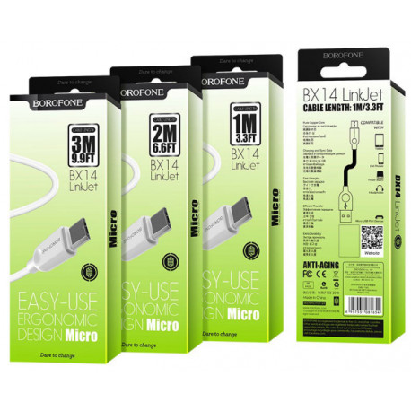 Кабель Micro BOROFONE BX14 (360шт)