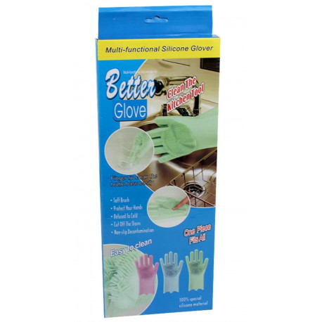Силиконовые перчатки для мытья посуды Magic Silicone Glove / ART1718 (60шт)