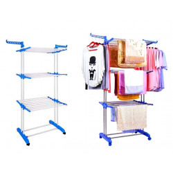 Многоярусная сушилка для белья с Колеса 19-Трубка Garment Rack / TW116 (6шт)