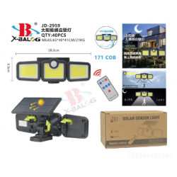 Уличный фонарь с солнечной панелью и датчиком движения Solar Wall Lamp X-BAIL JD-2959 / 1725 (40шт)