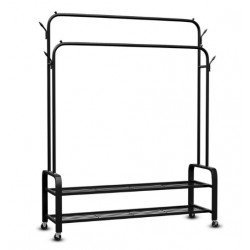 Двойная вешалка для одежды с полкой для обуви Multipurpose Hanger YP610 (111*56*144см) (6шт)