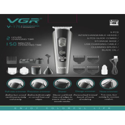 Професійна Машинка для стрижки волос и бороды VGR V175 Вт (40шт)