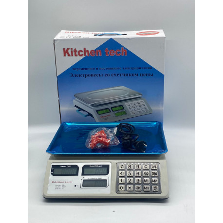 Весы торговые ACS KitchenTech KT218 50кг 6V (метал) (5шт)