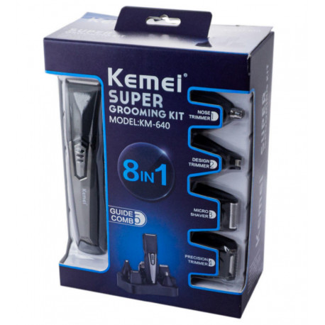 Професійна Машинка для стрижки Kemei KM640 8в1 (40шт)