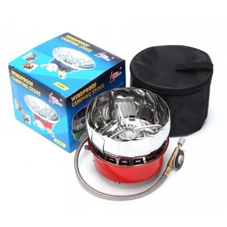 Газовая горелка портативная с ветрозащитой Portable Gas Ballon Stove YC-203 / K-203 / BL-203 (50шт)