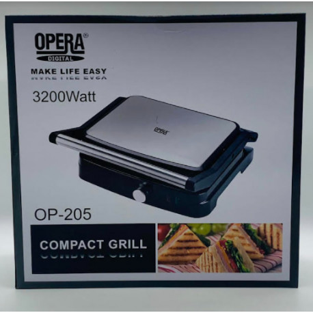 Гриль / Мультимейкер OP205 "Compact Grill" (ОPERA / 3200W) (6шт)