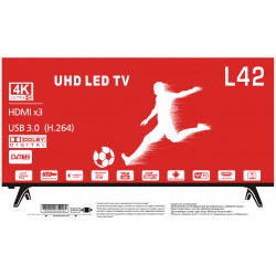 телевизор LED L42 - 39,5 дюймов (99см) T2/720P/60Hz андроид 9,0 (2+8г) (1шт)