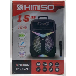 Колонка KIMISO QS-1520 BT (с проводным микрофоном) (15'BASS / 4500W) (1шт)